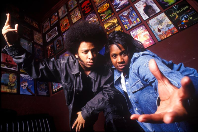 Raymond “Boots” Riley and DJ Pam the Funkstress at the Fillmore in San Francisco on May 3, 2002 (Anthony Pidgeon/Redferns)